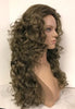 Style #323- Long Luxurious Demi-Fall features Larger 3/4 Cap Fuller Coverage; long wavy curls made with Kanekalon fiber