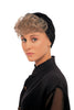 Style #166 - Bangs, pre-curled, on Velcro Strip that easily attaches to the inside of turbans, scarfs, and hats;
