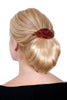 Style #235 - CHIGNON HAIR STYLE IN AN INSTANT- Hairpiece for back nape, EZ attachment with Interchangeable Hair Barrette System!